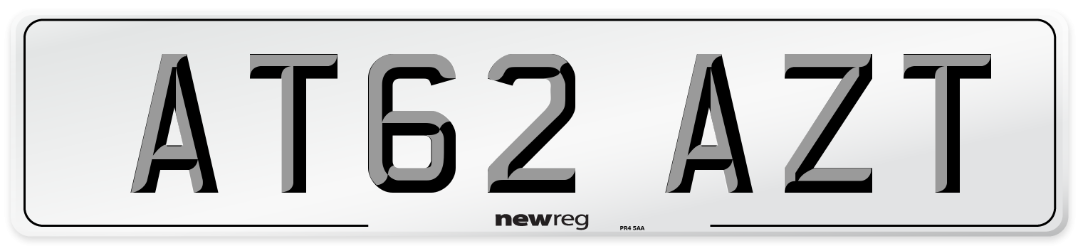 AT62 AZT Number Plate from New Reg